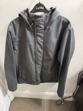 Bench Men’s Hooded Jacket in Charcoal Gray